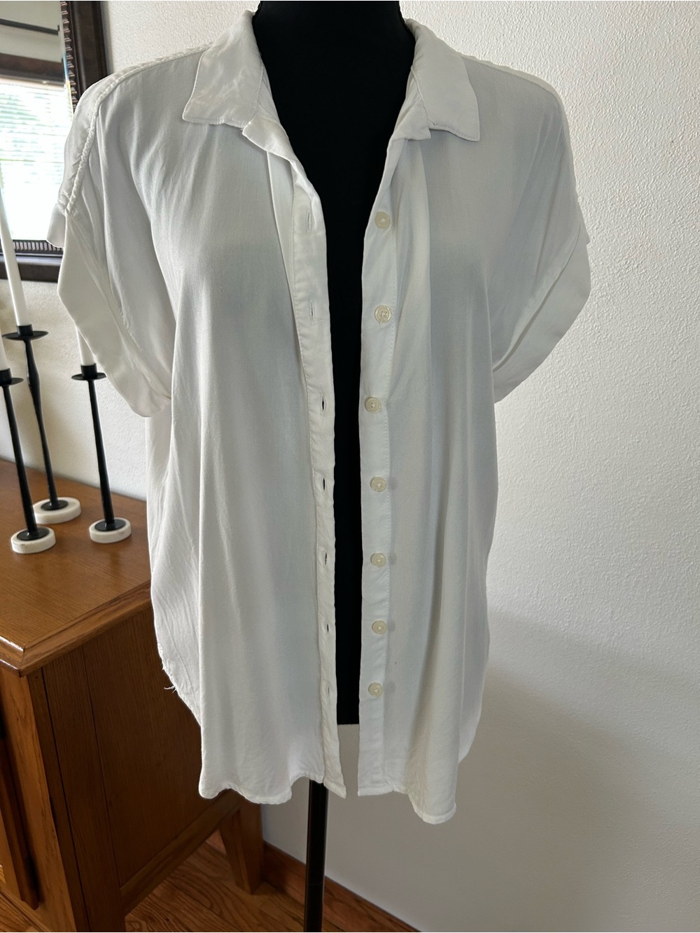 Classic White Button-Down Shirt - Women's Relaxed Fit